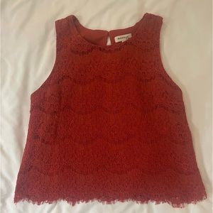 Crop lace tank top